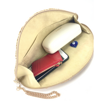 Load image into Gallery viewer, Crochet Raffia Half Moon Clutch