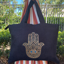 Load image into Gallery viewer, Hamsa Hand - Hand of Fatima Tote Bag