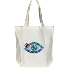 Load image into Gallery viewer, Canvas Glitter Dangle Eye Bag