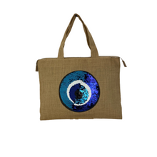 Load image into Gallery viewer, Reversible Sequins Eye Tote