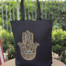 Load image into Gallery viewer, Evil Eye Canvas Bags - Hand Of Fatima