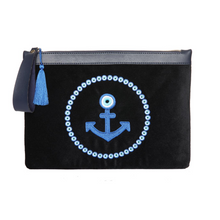 Load image into Gallery viewer, Anchor Velvet Clutch Eye