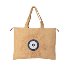 Load image into Gallery viewer, Evil Eye Fringe Tote