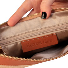 Load image into Gallery viewer, Hamsa Jute Clutch Inside Natural Color