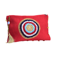 Load image into Gallery viewer, Karya Evil Eye Clutch Red