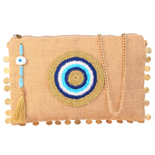 Load image into Gallery viewer, Mia Evil Eye Clutch Bag with Chain