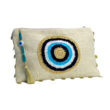 Load image into Gallery viewer, Mia Evil Eye Clutch Ivory