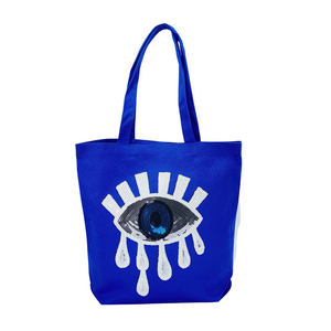 Tear Evil Eye Canvas Bags