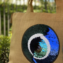 Load image into Gallery viewer, Reversible Sequins Eye Tote
