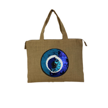 Load image into Gallery viewer, Reversible Sequins Eye Tote
