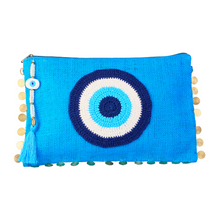 Load image into Gallery viewer, Karya Evil Eye Clutch Turquoise
