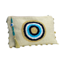 Load image into Gallery viewer, Mia Evil Eye Clutch Ivory
