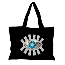 Load image into Gallery viewer, White Eye Tote Bag
