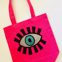 Load image into Gallery viewer, Evil Eye Canvas Bags
